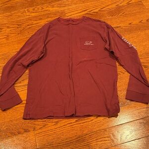 Men's Maroon Long Sleeve Shirt